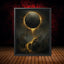 Golden Eclipse Wall Art, Black Moon Dripping Gold, Dark Moody Decor, Oil Painting Style