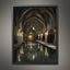 Victorian Bathhouse Corridor Art Print, Dark Academia Architecture, Gothic Spa Interior, Moody Historic Baths