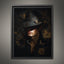 Man With Hat Print, Vintage Oil Painting Style Male Portrait
