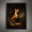 Fox Wall Art Print, Moody Woodland Wildlife Painting, Dark Academia Animal Illustration