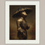 Dark Knight with Umbrella Wall Art Print, Medieval Armour Portrait, Moody Fantasy Decor