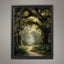 Enchanted Oak Forest Wall Art, Gothic Woodland Path Print, Dark Academia Tree Decor