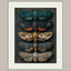 Five Moths Wall Art Print, Dark Academia Moth Specimen Board, Victorian Entomology Decor Artwork