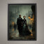 Victorian Couple Portrait, Gothic Romance, Dark Academia Romantic Oil Painting Style