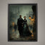 Victorian Couple Portrait, Gothic Romance, Dark Academia Romantic Oil Painting Style