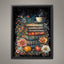Floral Stack of Books with Coffee Still Life Print, Dark Academia Wall Art illustration