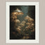 Glowing Mushrooms Forest Wall Art Print, Enchanted Woodland Decor, Dark and Moody Fairycore Artwork