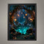 Blue Lagoon Enchanted Waterfall Wall Art Print, Magical Forest Decor, Fantasy Woodland Artwork