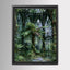 Victorian Conservatory Wall Art, Fernery Print, Enchanted Greenhouse Painting, Dark Botanical Canvas Artwork