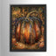 Ornate gothic pumpkin wall art featuring a jeweled orange and gold pumpkin with intricate botanical details in a dark moody Halloween setting.