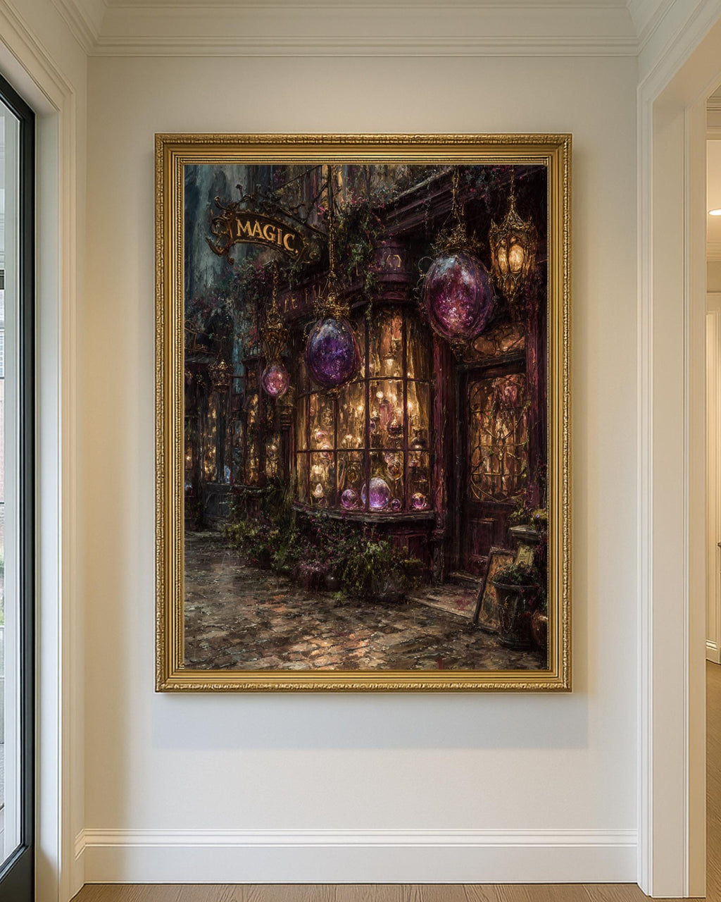 Magic Shop Art Print, Victorian Gothic Storefront Painting