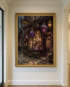 Magic Shop Art Print, Victorian Gothic Storefront Painting