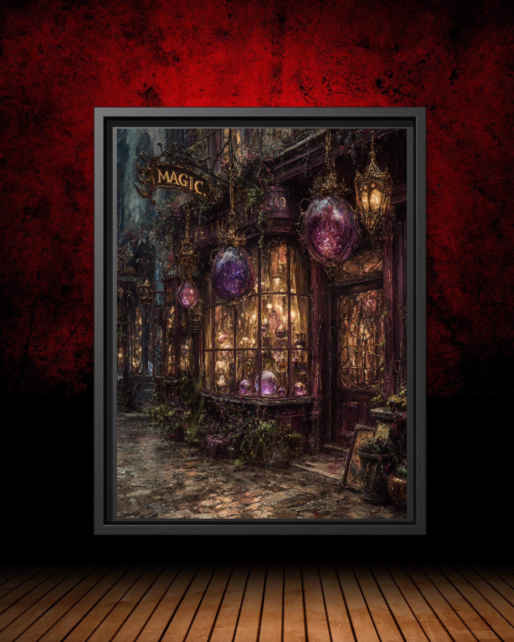Magic Shop Art Print, Victorian Gothic Storefront Painting Main image