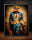 Vintage 1920's Gentleman in Suit and Fedora, Holding Whiskey Glass, Wall Art Print