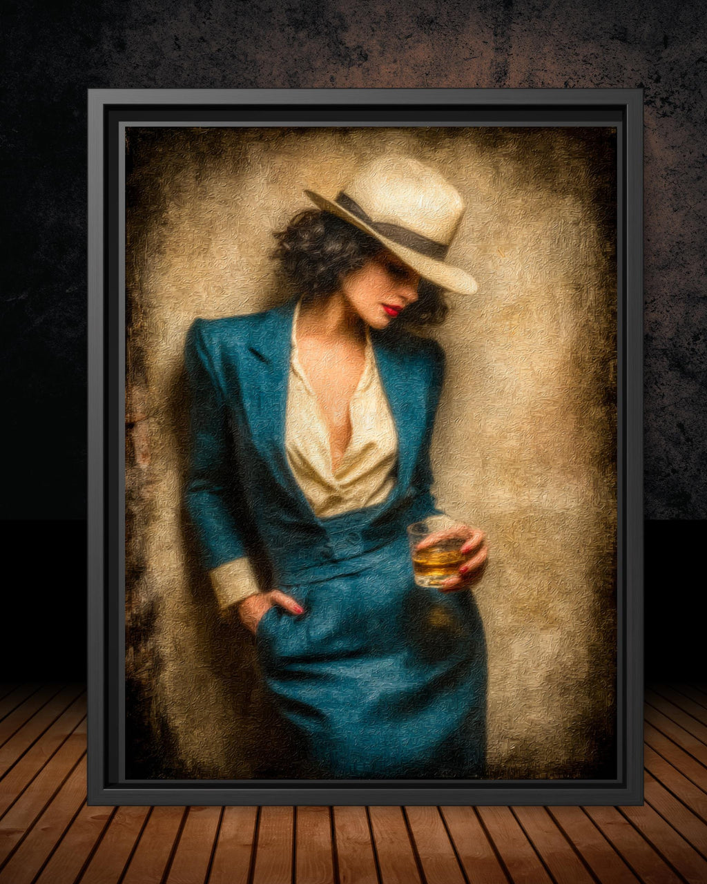 Vintage 1920's Femme Fatale in Suit and Fedora, Feminist Wall Art Print