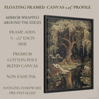 Moonlit Willow Tree Print, Dark Academia Romantic Forest Art, William Morris Inspired Nature Decor