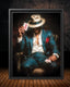 Gambler Wall Art Print, Card Player Man Painting 1920s Dark and Moody Room Decor