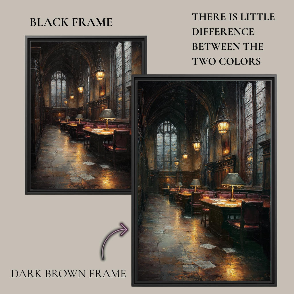 Library Wall Art, Historic Reading Room Print, Moody Book Lover Decor, Historic Study Painting
