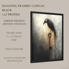 Gothic Raven Wall Art Print Dark Academia Crow Antique Key Moody Neutral Home Decor