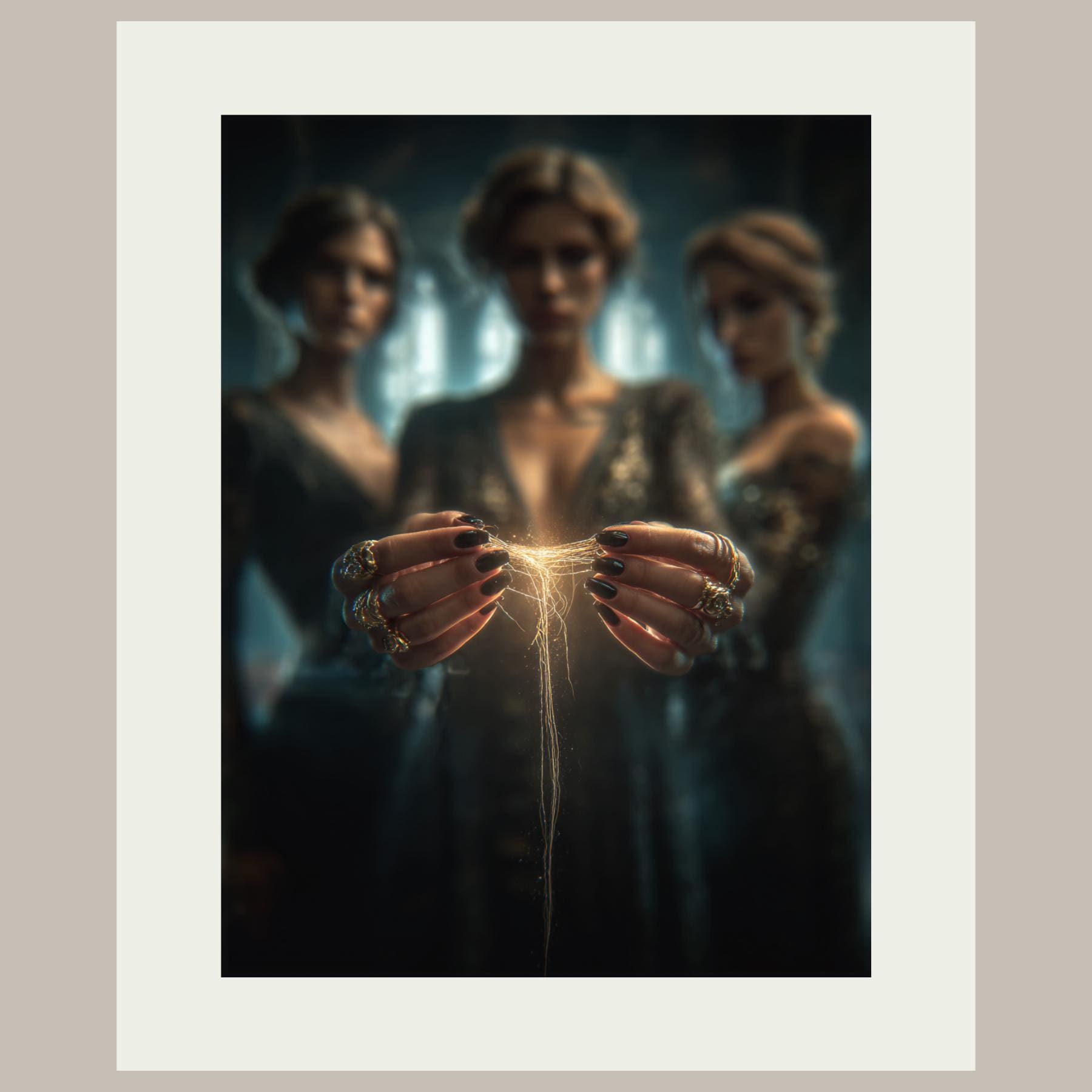 The Three Fates Wall Art Print, Thread of Life Artwork, Greek Mythology Decor