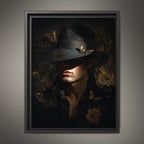 Man With Hat Print, Vintage Oil Painting Style Male Portrait