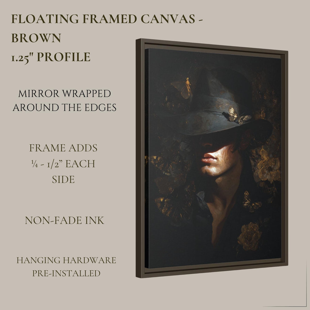 Man With Hat Print, Vintage Oil Painting Style Male Portrait