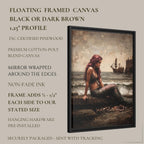 Dark Mermaid Wall Art Print, Moody Coastal Fantasy Painting, Gothic Ocean Artwork