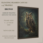 Owl Wall Art Print, Forest Bird of Prey Decor, Moody Woodland Nature Artwork
