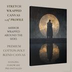 Two Men Hugging, Moon Refelection Wall Art Print, Memorial Artwork, Grief  Bereavement Decor,