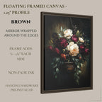 Dark Floral Wall Art Print, Moody Roses Camellias, Gothic Botanical Decor Artwork