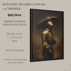 Dark Knight with Umbrella Wall Art Print, Medieval Armour Portrait, Moody Fantasy Decor