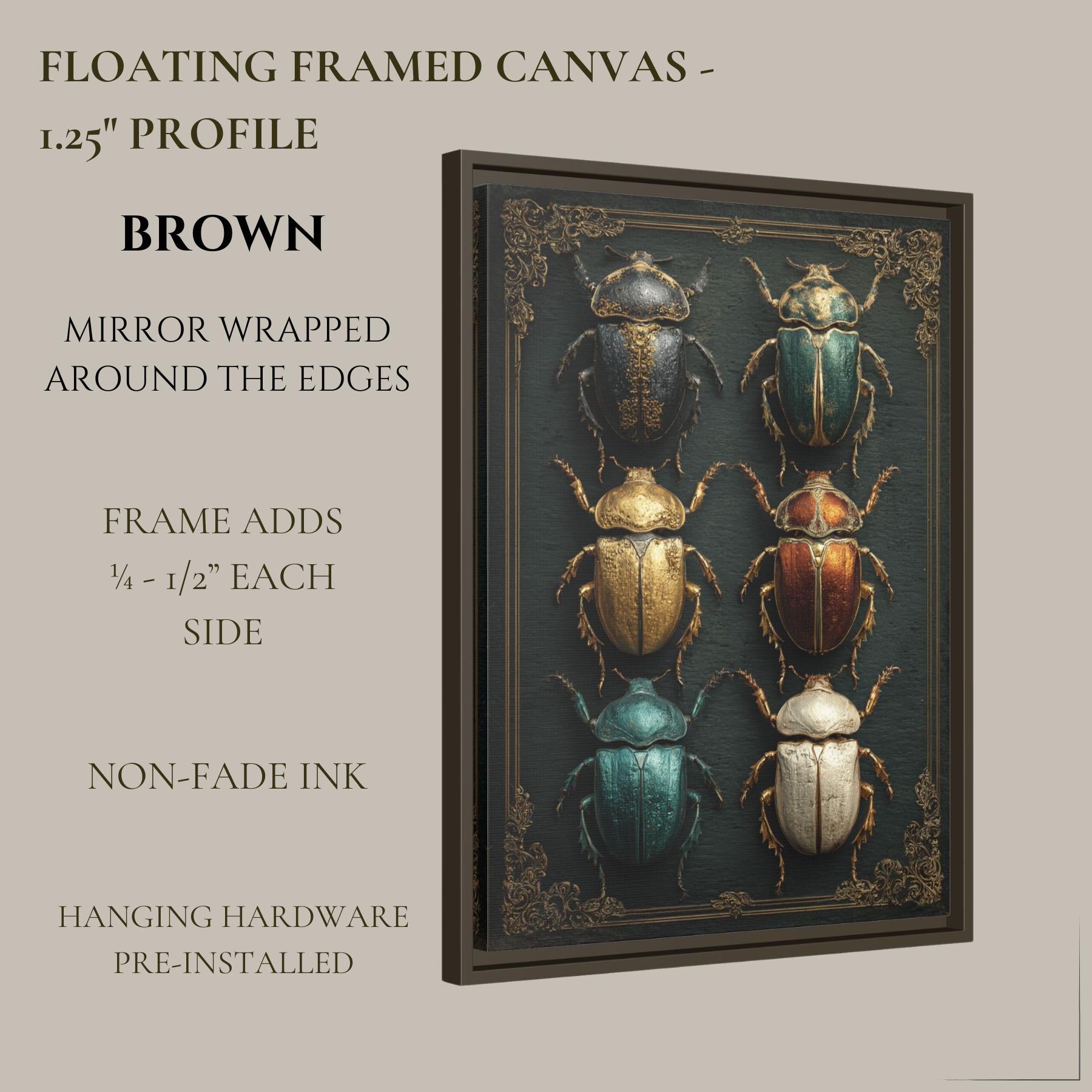 Beetle Specimen Board Wall Art Print, Victorian Insect Decor, Curiosity Cabinet Artwork, Entomology Painting