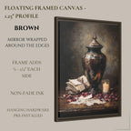 Antique Urn Wall Art Print, Love Letters Painting, Romantic Funeral Memorial Decor Artwork