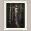 Birch Tree Wall Art Print, Misty Forest Painting, Moonlit Woodland Artwork