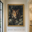 Tiger Wall Art Print, Moody Jungle Wildlife Portrait, Masculine Dark Academia Decor Artwork