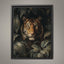 Tiger Wall Art Print, Moody Jungle Wildlife Portrait, Masculine Dark Academia Decor Artwork