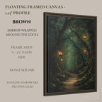 Lanterns Lighting Tunnel Through Trees, Forest Path Wall Art, Enchanted Fantasy Woodland Print,