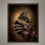 Black Butterfly Devil Hand Wall Art Print, Dark Fantasy Occult Decor, Victorian Witchy Artwork