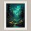 Enchanted Fir Tree Pine Forest Wall Art, Fantasy Woodland Path Print, Dark Academia Artwork