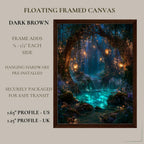 Blue Lagoon Enchanted Waterfall Wall Art Print, Magical Forest Decor, Fantasy Woodland Artwork