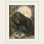 Black Wolf Wall Art, Gothic Moon Decor, Dark Academia Wildlife Animal Print