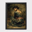 Lady in Green Dress Oil Painting Print, Woman Portrait, Fine Art Wall Decor