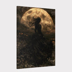 Witch Moon Wall Art Print Gothic Large Golden Moon Dark Academia Celestial Decor