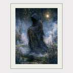 Grim Reaper Wall Art, Gothic Fantasy Print, Dark Academia Macabre Decor