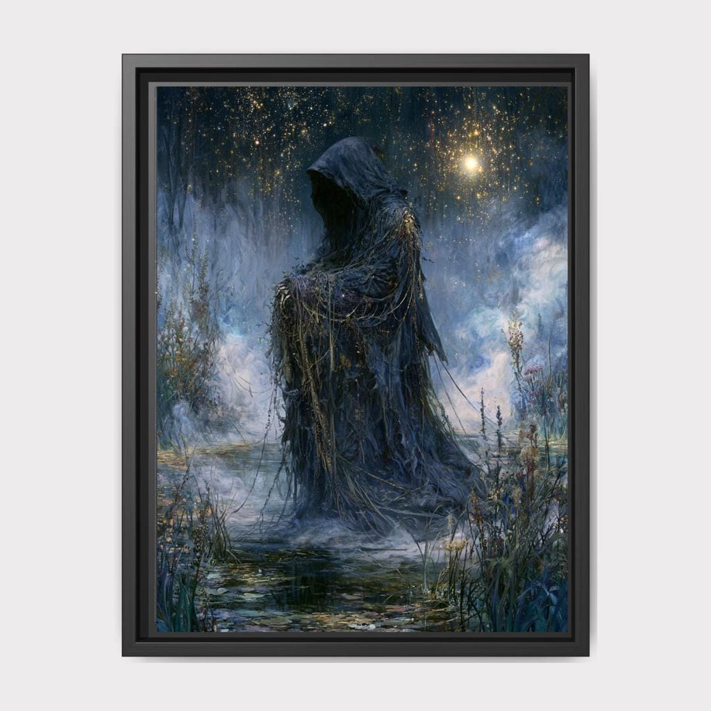 Grim Reaper Wall Art, Gothic Fantasy Print, Dark Academia Macabre Decor