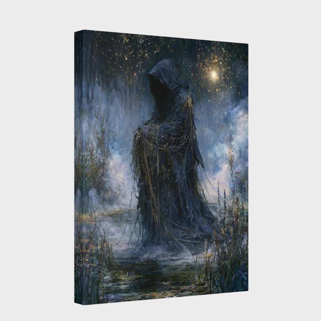 Grim Reaper Wall Art, Gothic Fantasy Print, Dark Academia Macabre Decor