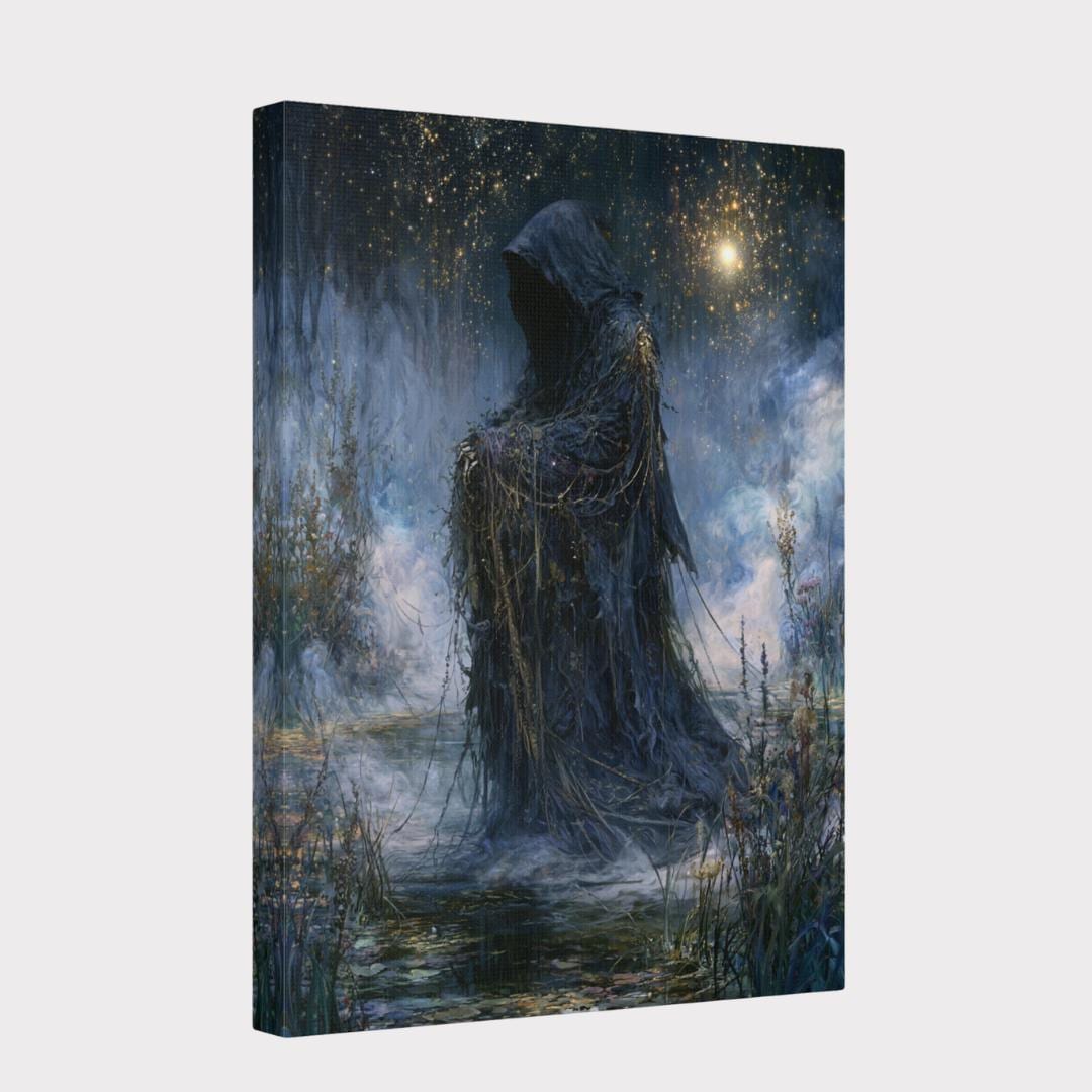 Grim Reaper Wall Art, Gothic Fantasy Print, Dark Academia Macabre Decor