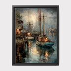 Harbor Oil Painting Print, Coastal Boat Art, Sailing Enthusiast Seascape Wall Art Decor