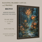 Mushroom Forest Wall Art, Glowing Toadstool Print, Magical Woodland Painting, Dark Fantasy Artwork