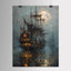 Moonlit Pirate Ghost Ship Wall Art, Gothic Nautical Print, Haunted  Vintage Maritime Canvas Painting